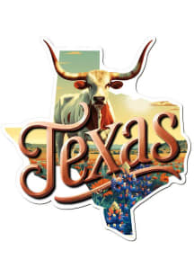 Texas State Shape Text Magnet