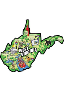 West Virginia State Shape Map Magnet