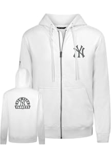Levelwear New York Yankees Mens White Podium Arch Long Sleeve Full Zip Jacket
