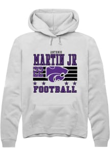 Antonio Martin Jr Rally Mens White K-State Wildcats NIL Striped Player Hood