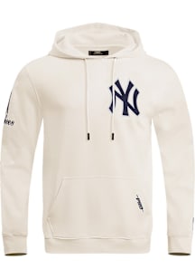 Pro Standard New York Yankees Mens White Classic Chenille Long Sleeve Hoodie
