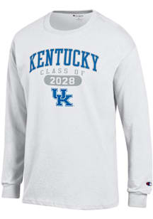 Champion Kentucky Wildcats White Class of 2028 Jersey Long Sleeve T Shirt