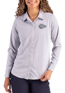 Cutter and Buck Kansas City Chiefs Womens Mono Epic Confidence Pinstripe Long Sleeve Graphite Dres..