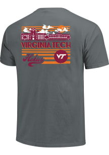 Virginia Tech Hokies Dark Grey Scene and Stripes Short Sleeve T Shirt