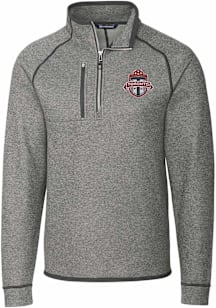 Cutter and Buck Toronto FC Mens Grey Mainsail Long Sleeve Qtr Zip Pullover