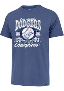47 Los Angeles Dodgers Blue 2025 LCS Champions Baseball Over Pennant Short Sleeve Fashion T Shirt