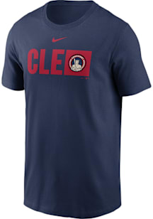 Nike Cleveland Guardians Navy Blue City Connect Tricode Short Sleeve T Shirt
