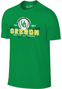 Oregon Ducks Green 2025 Big Ten Baseball Short Sleeve T Shirt
