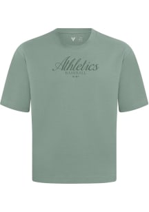 Levelwear Oakland Athletics Green Signature Knit Ethereal Short Sleeve Fashion T Shirt