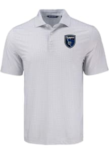 Cutter and Buck San Jose Earthquakes Grey Pike Diamond Dot Big and Tall Polo