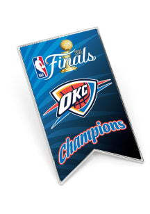 Oklahoma City Thunder Souvenir 2025 Finals Champs Banner Pin - Blue