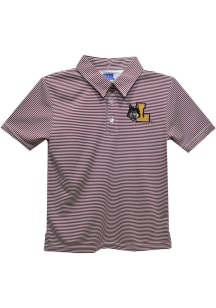 Vive La Fete Loyola Ramblers Toddler Maroon Pencil Stripe Short Sleeve Polo Shirt