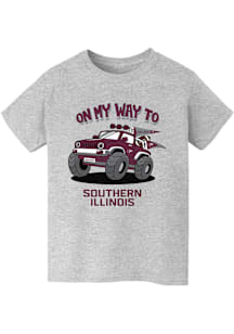 Vive La Fete Southern Illinois Salukis Youth Grey On My Way Short Sleeve T-Shirt