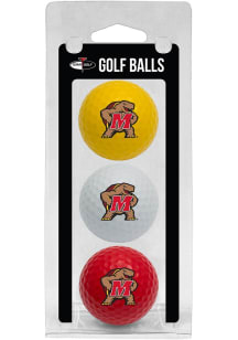 White Maryland Terrapins 3 Pack Golf Balls
