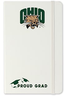 Ohio Bobcats Proud Grad team logo Notebook and Folder - White