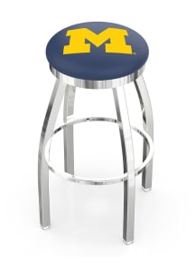 Michigan Wolverines Chrome Pub Stool
