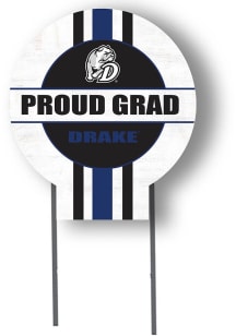 Drake Bulldogs KH Sports Fan 20x20 Circle Yard Sign with Stakes Proud Grad Yard Sign - White
