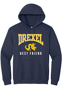 Summit Sportswear Drexel Dragons Mens Navy Blue Best Friend Long Sleeve Hoodie