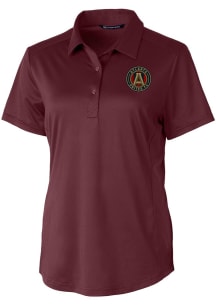 Cutter and Buck Atlanta United FC Womens Burgundy Prospect Short Sleeve Polo Shirt