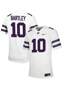 Logan Bartley Nike Mens White K-State Wildcats NIL Game Football Jersey