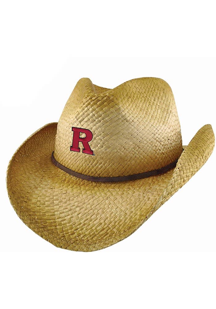 Rutgers Rope Hat LogoFit Rutgers Scarlet Knights NATURAL Wrangler Cowboy Hat - 308270105