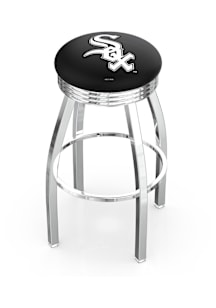 Chicago White Sox 3 Ring Chrome Seat Pub Stool - Silver