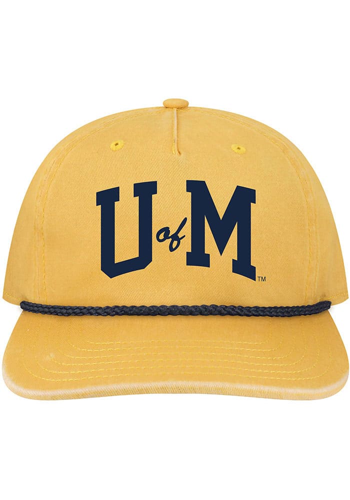 Desert Cactus University Of Michigan Wolverines Baseball Cap - 100% Cotton, Distressed Look, Adjustable Leather Strap - View #2