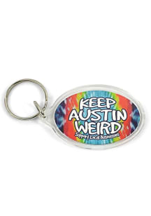 Austin Keep Austin Weird Tie Dye Keychain - Red