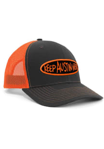 Austin Keep Austin Weird Trucker Hat Adjustable Hat - Orange