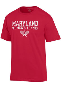 Maryland Terrapins Red Champion Womens Tennis Short Sleeve T Shirt
