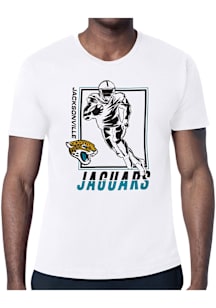 Starter Jacksonville Jaguars White Grid Short Sleeve T Shirt
