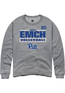 Abbey Emch Rally Mens Graphite Pitt Panthers NIL Stacked Box Player Crew