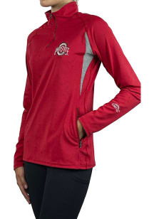 The Ohio State University Womens Red Noise 1/4 Zip Pullover