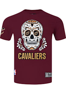 Pro Standard Cleveland Cavaliers Maroon Sugar Skull Short Sleeve Fashion T Shirt