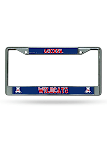 Arizona Wildcats Decal Chrome License Plate Frame - Silver