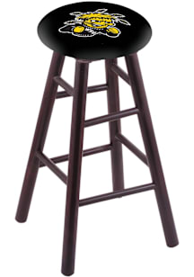 Wichita State Shockers Round Cushion Maple Pub Stool - Brown