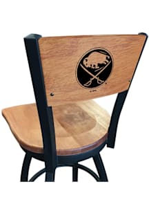 Buffalo Sabres Maple Seat Maple Back Swivel Pub Stool - Brown