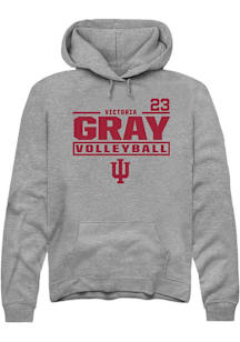 Victoria Gray Indiana Hoosiers Mens Graphite NIL Stacked Box Player Hood