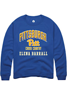Elena Barrall Rally Mens Blue Pitt Panthers NIL Arch Logo Player Crew