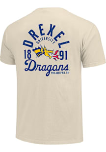 Drexel Dragons Ivory Mascot Overlay Short Sleeve T Shirt