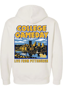 Pitt Panthers Mens Ivory Football College Gameday Stadium Long Sleeve Hoodie