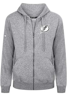 Levelwear Tampa Bay Lightning Mens Grey Podium Chenille Logo Long Sleeve Full Zip Jacket