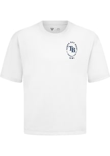 Levelwear Tampa Bay Rays White Signature Knit Signet Short Sleeve Fashion T Shirt