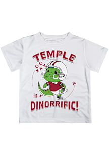Vive La Fete Temple Owls Infant Dino-Riffic Short Sleeve T-Shirt White