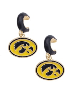 Iowa Hawkeyes Logo Hoop Womens Earrings