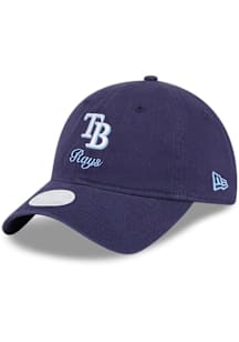 New Era Tampa Bay Rays Navy Blue PREPPY TEAM 9TWENTY Womens Adjustable Hat