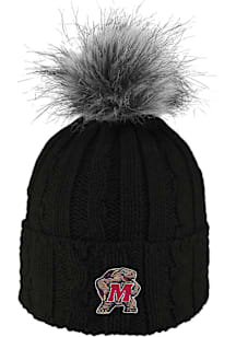 LogoFit Maryland Terrapins Black Alps Pom Womens Knit Hat