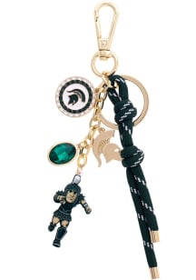 Green Michigan State Spartans Logo Keychain