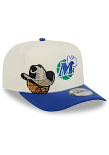 New Era Dallas Mavericks White 2T Hardwood Classic A-Frame 9FIFTY Mens Snapback Hat
