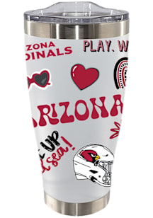 Arizona Cardinals Loco 20oz Tumbler Stainless Steel Tumbler - White